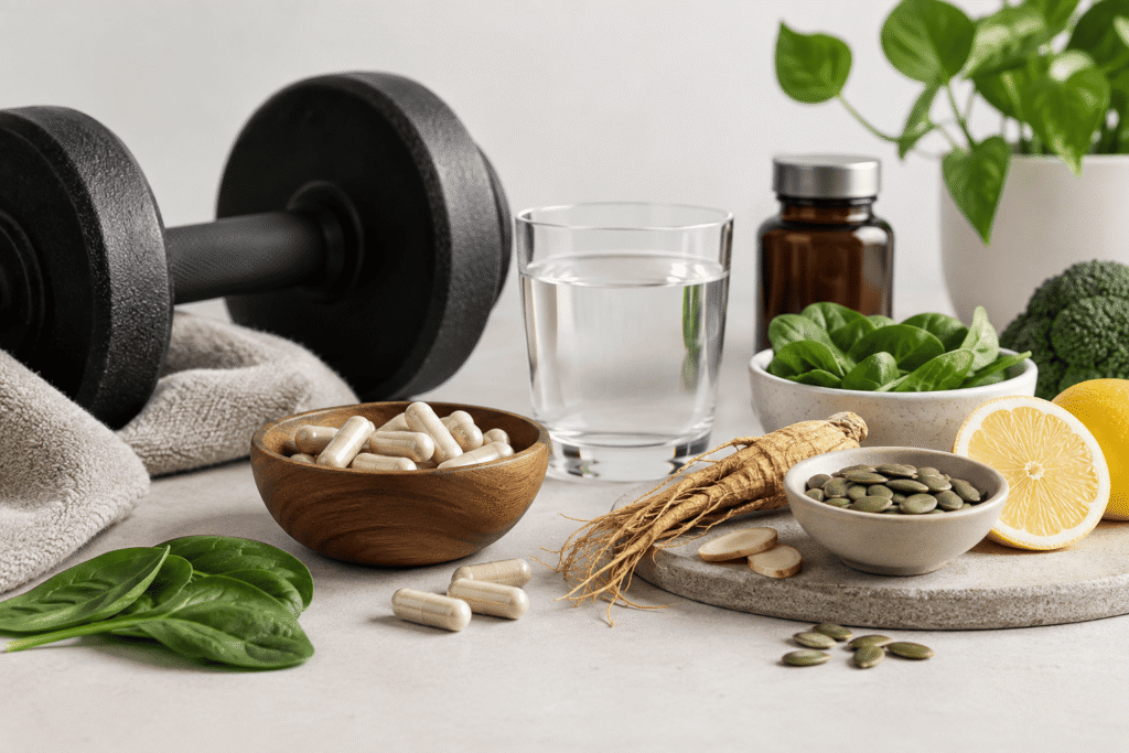Suplementos y ejercicio saludable