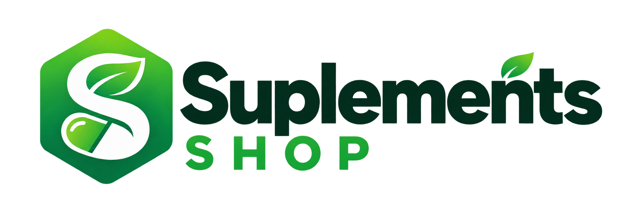 Logotipo horizontal de Supplement Shop